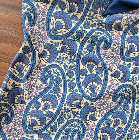 Converse Tankini Summer Swimsuit Paisley Top Blue Size Small - Picture 6 of 12